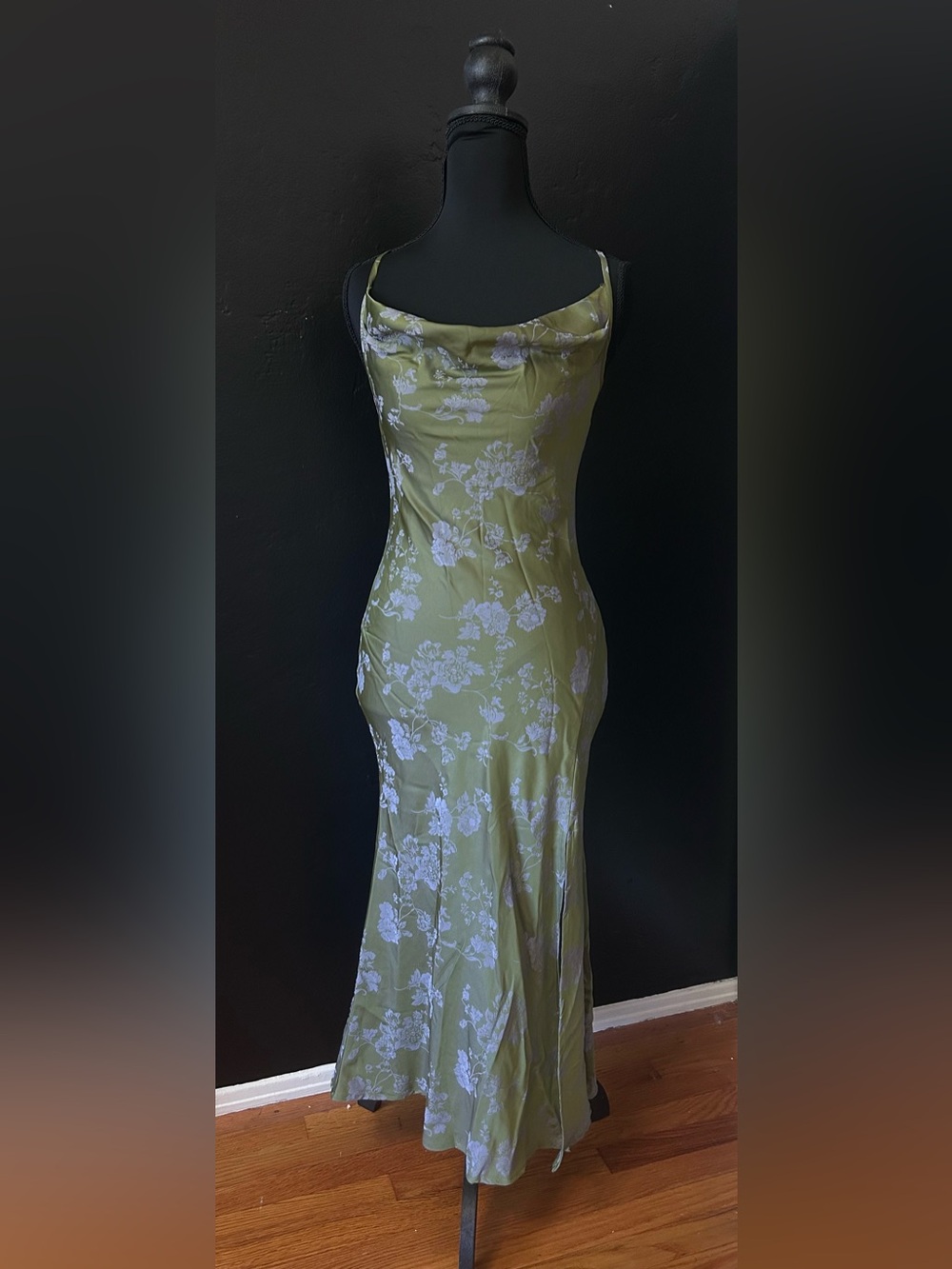 Green and Purple Silk Cider Dress